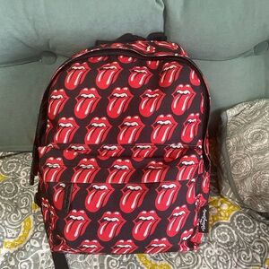 Rolling Stones Iconic Tongue and Lips Logo Backpack